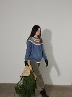 Lofi choose High Waist Chunky Stripe Office Ready Women Light Gray Wide Leg Pants