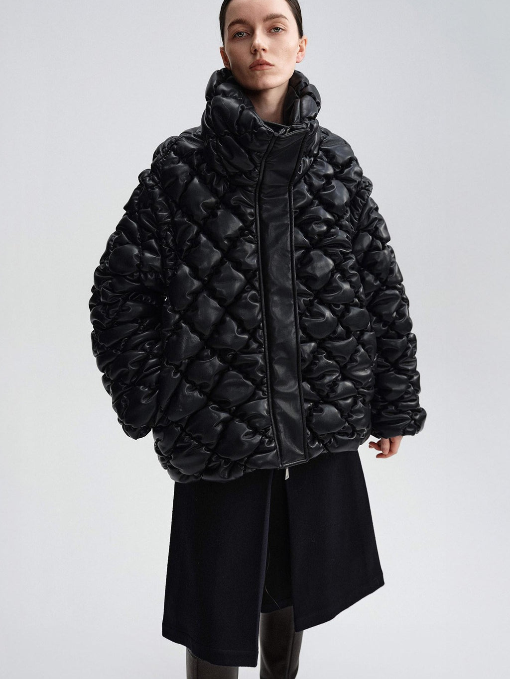 audreyyang 90 Percent Duck Down Thick Warm Casual Diamond Quilted Women Zipper Down Jackets