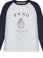 fano Moisture Wicking Cross Print Korean Loose Raglan Lyocell Long Sleeve T-Shirts