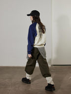 Lofi choose High Waist Washed Vintage Olive Zipper Fly Non Stretch Women Wide Leg Jeans