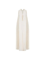 unspoken Soft Tencel Blend Minimal Halter Vneck Aline Relaxed Waist Maxi Dresses