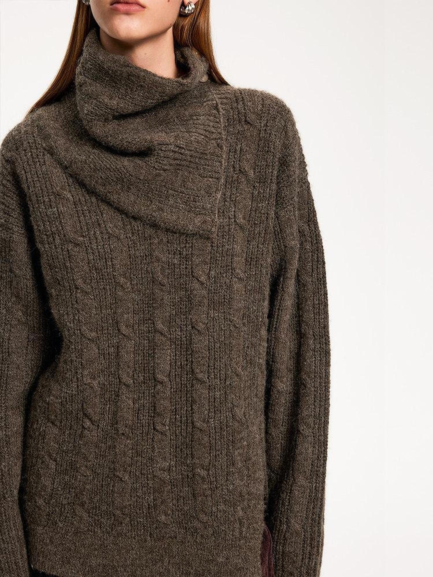 someone sometimes Vintage Red Turtleneck Commuter Pullover Knitwear Acrylic Wool Sweaters