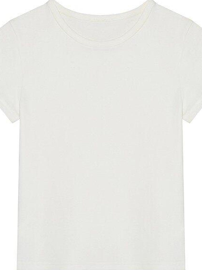 fano Stretch Cotton Commuter Straight Fit Women Crewneck Short Sleeve T-Shirts