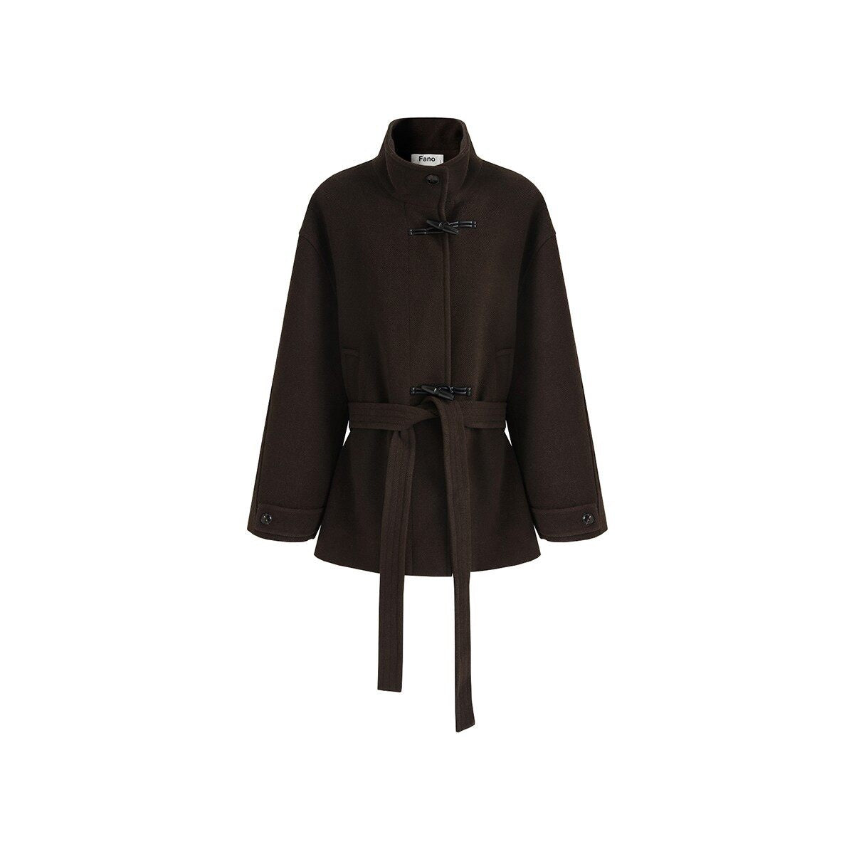 fano_Minimal_Commuter_Straight_Midlength_Stand_Collar_Pocket_Toggle_Women_Short_Coat_MISSTT