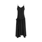 unspoken_Ultra_Soft_Tencel_A_Line_Cinched_Waist_Minimalist_Commuter_Black_Maxi_Dresses_MISSTT