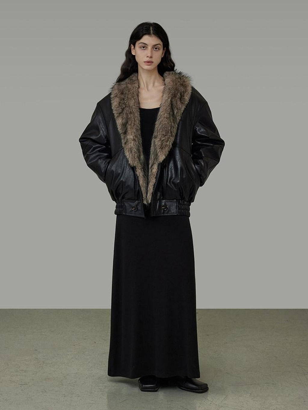 unspoken Insulated Oversized Pocket Minimalist Commuter Women Black Short Coat