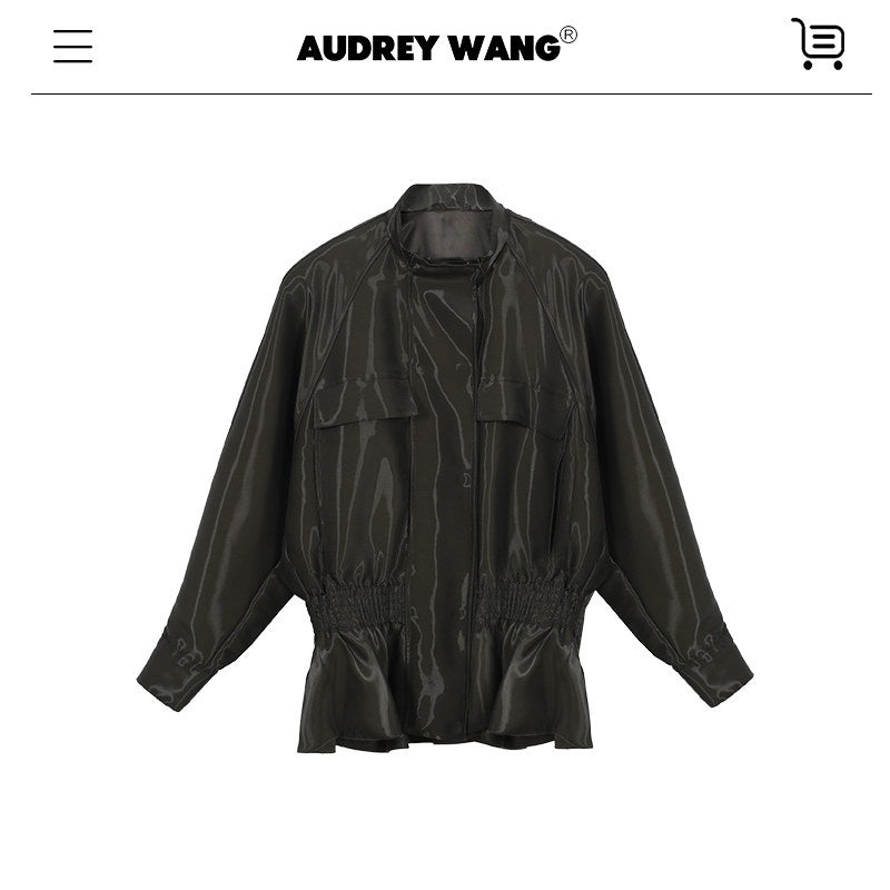 audreyyang_Drawstring_Techwear_Loose_Fit_Womens_Long_Sleeve_Button_Cropped_Jackets_MISSTT