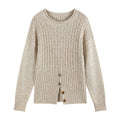 someone_sometimes_Acrylic_Blend_Speckled_Beige_Crew_Neck_Pullover_Office_Knitwear_Sweaters_MISSTT