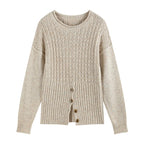 someone_sometimes_Acrylic_Blend_Speckled_Beige_Crew_Neck_Pullover_Office_Knitwear_Sweaters_MISSTT