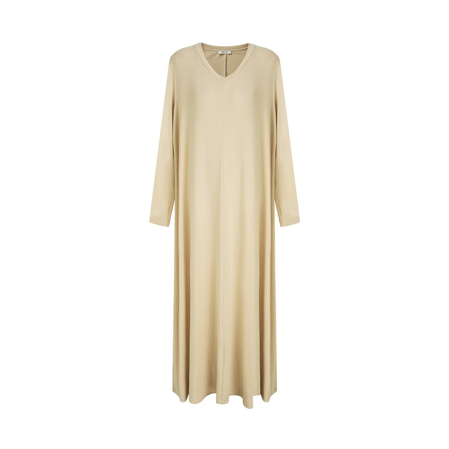 unspoken_Non_Fading_Modal_Cotton_Long_Sleeve_Loose_Waist_Minimalist_Commuter_Maxi_Dresses_MISSTT
