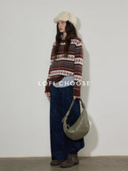Lofi choose Pure Cotton Relaxed Fit Colorblock Plaid Collared Women Long Sleeve Shirts