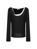 unspoken Minimal Slim V-neck Split Hem Long Sleeve Button Solid Black Beige Women Blouses