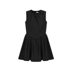 fano_Sleeveless_Korean_Workwear_A_Line_Natural_Waist_Cotton_Blend_Black_Midi_Dresses_MISSTT