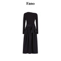 fano_Viscose_Blend_Asymmetric_Neck_A_Line_Long_Sleeve_Workwear_Women_Maxi_Dresses_MISSTT