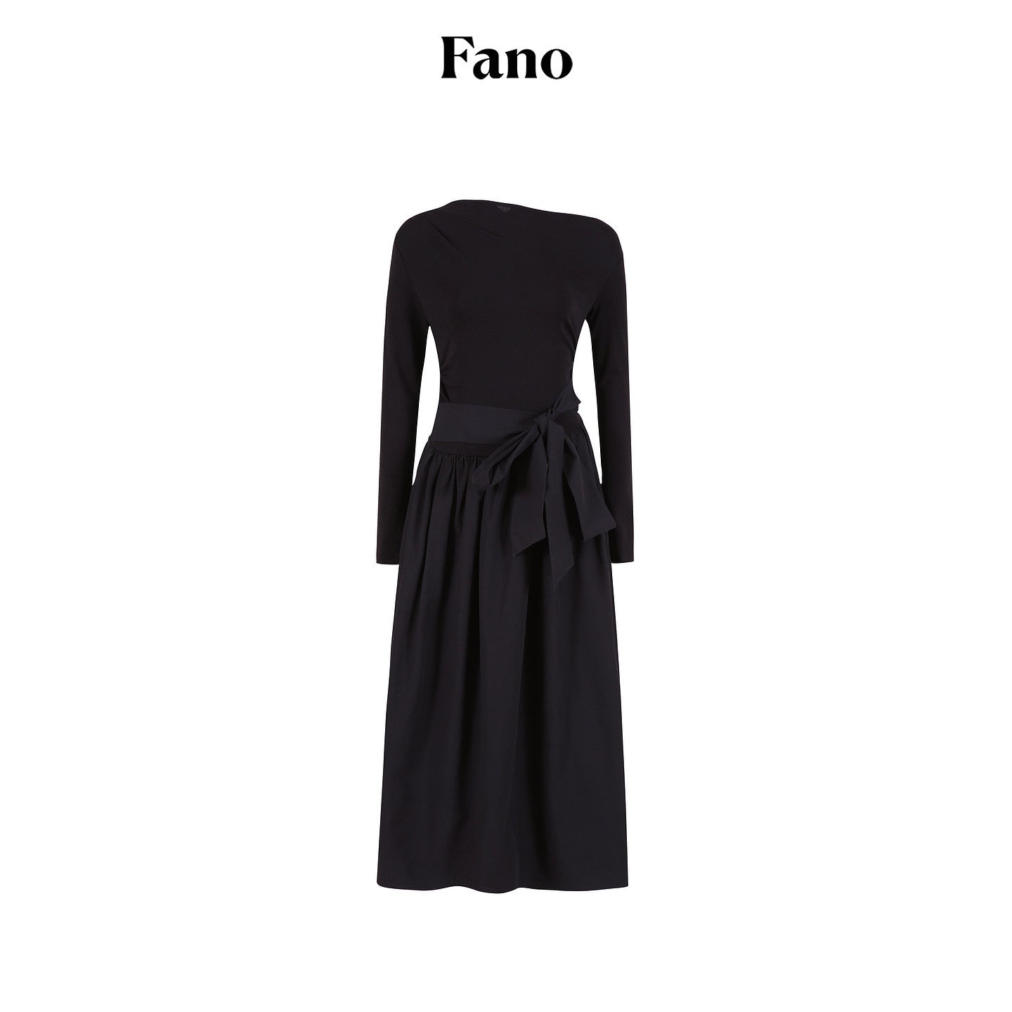 fano_Viscose_Blend_Asymmetric_Neck_A_Line_Long_Sleeve_Workwear_Women_Maxi_Dresses_MISSTT