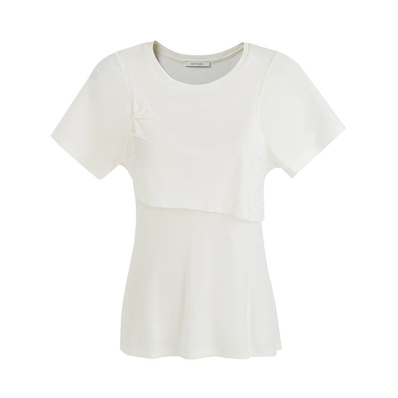 unspoken_Soft_Acrylic_Slim_Fit_Crew_Neck_Minimal_Office_Women_White_Short_Sleeve_T-Shirts_MISSTT