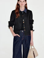 fano Soft Viscose Blend Cropped Casual Loose Fit Faux Two Piece Women Knit Cardigans