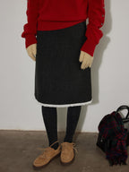 Lofi choose High Waist Office Ready Solid Panel Straight Loose Fit Women Midi Skirts