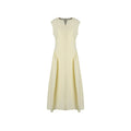 fano_Pure_Cotton_Minimalist_V-neck_Sleeveless_A_Line_Casual_Women_Yellow_Maxi_Dresses_MISSTT