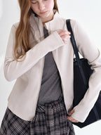 fano Stretch Long Sleeve Zip Front Sporty Standard Fit Women Solid Lounge Sets