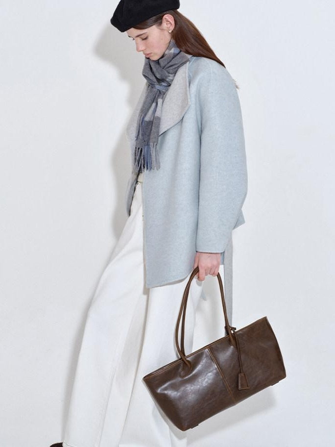 fano 68 Percent Wool Blend Korean Commuter Straight Fit Blazer Women Wool Coats