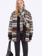 fano Warm Reversible Printed Casual Lapel Regular Fit Young Women Puffer Jackets
