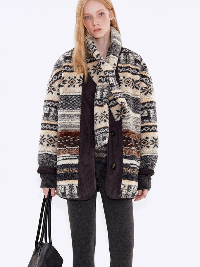 fano Warm Reversible Printed Casual Lapel Regular Fit Young Women Puffer Jackets