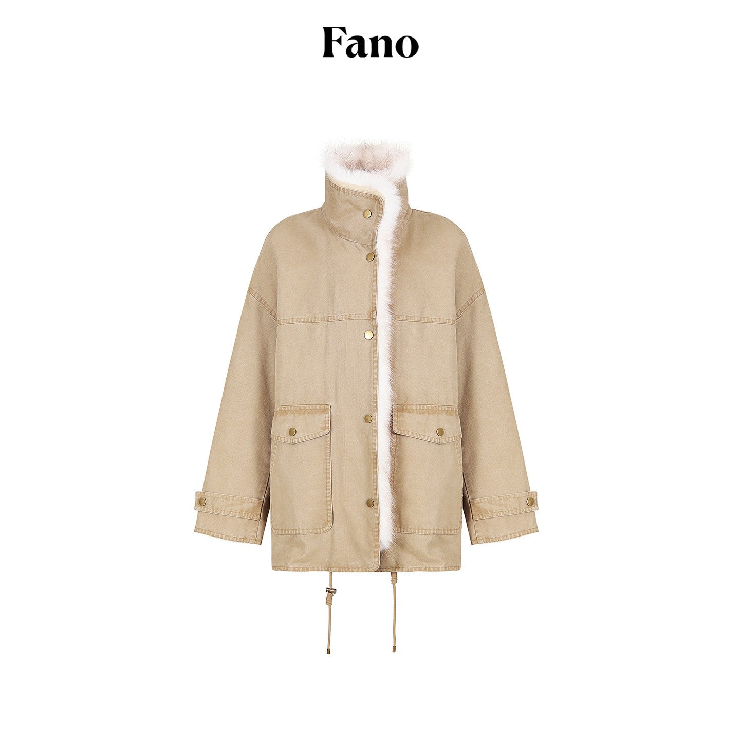 fano_90%_White_Duck_Down_Warm_Korean_Straight_Washed_Khaki_Stand_Collar_Down_Jackets_MISSTT