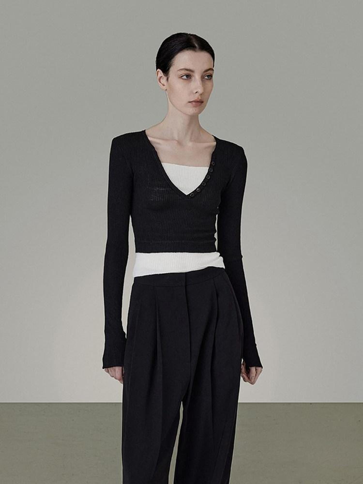 unspoken Belted Natural Waist Minimal Office Chic Deep Gray Women Wide Leg Pants