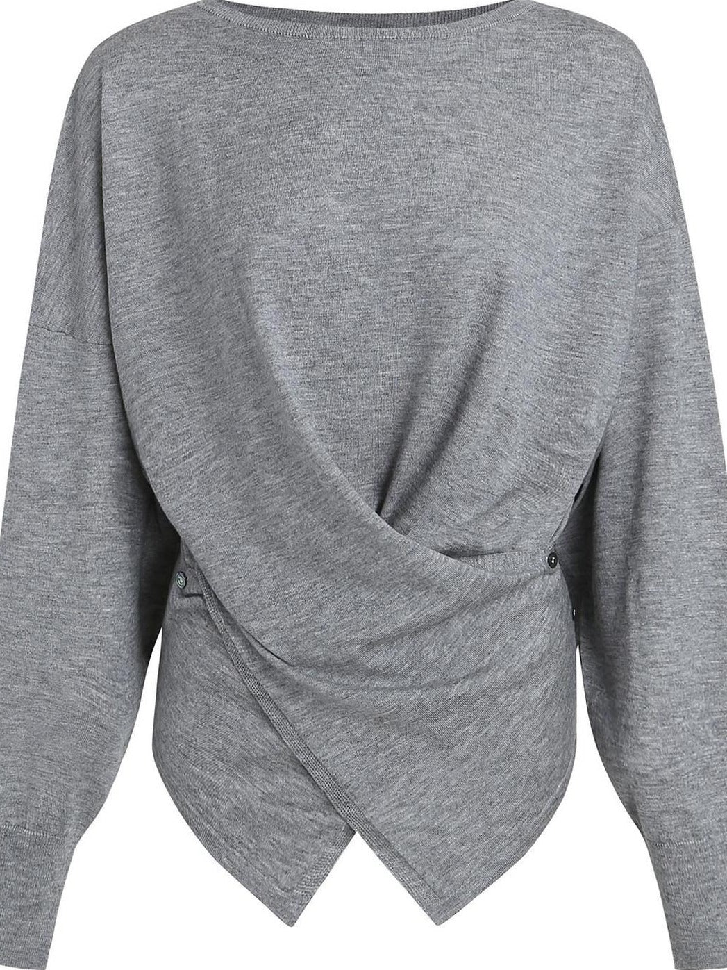 fano Soft Wool Blend Relaxed Loose Batwing Boat Neck Womens Knit Sweaters