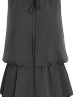 fano Viscose Blend Sleeveless Flared Waist Korean Office Date Off Shoulder Crop Tops