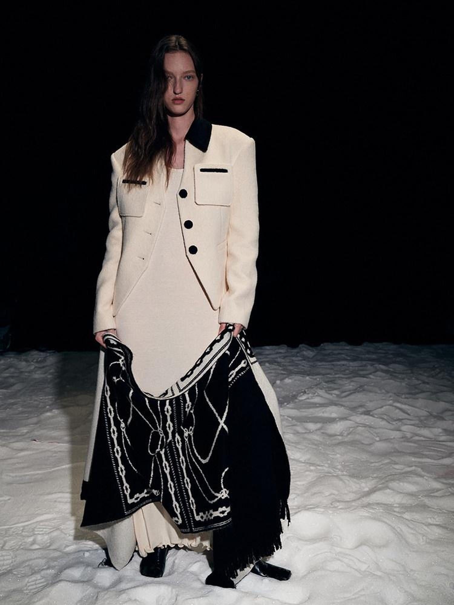 unspoken Soft Acrylic Fringed Rectangular Warm Women Black Gray Scarves