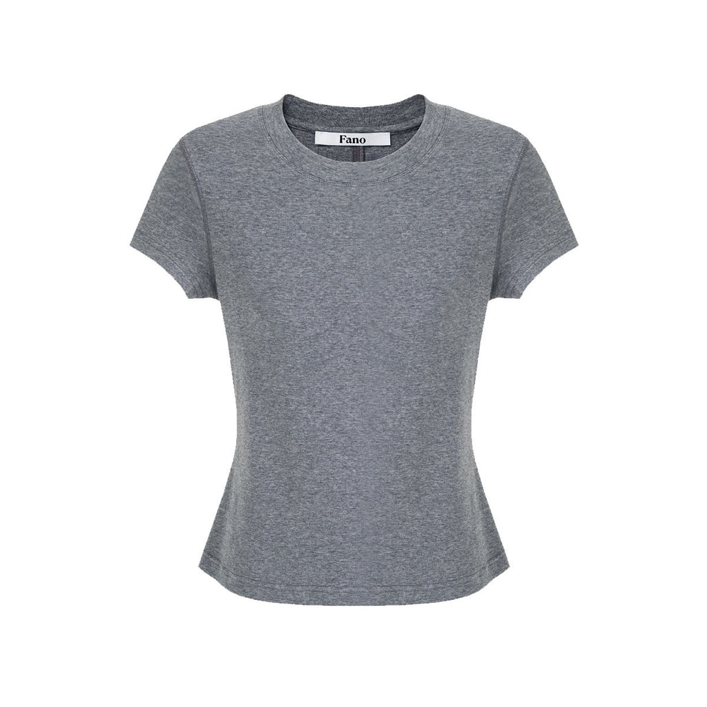 fano_Cooling_Lyocell_Blend_Korean_Slim_Short_Sleeve_Tee_Basic_Crop_Tops_MISSTT