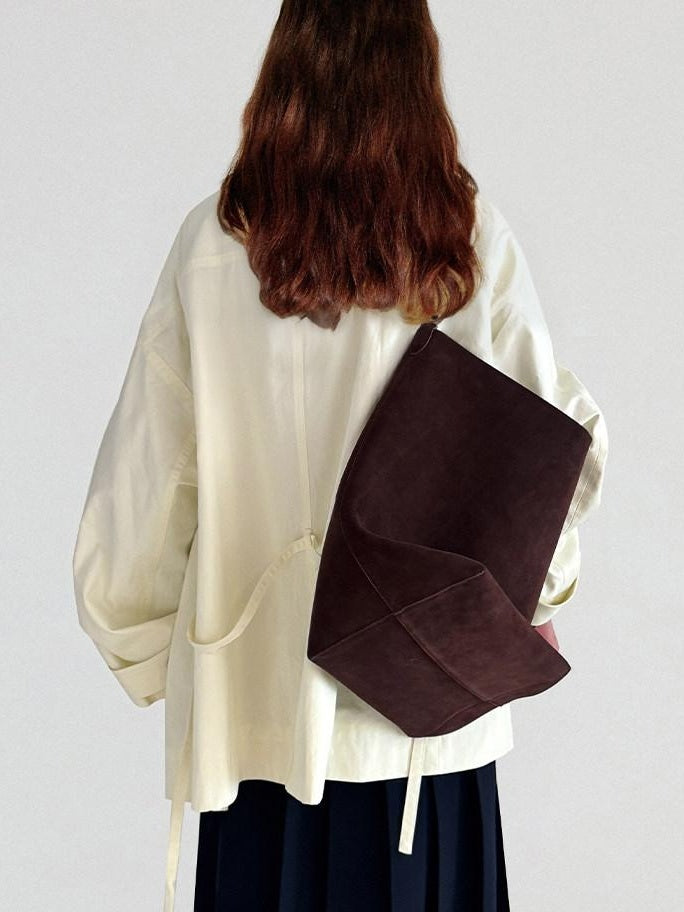 fano Cotton Stand Collar Loose Fit Korean Commuter Women Beige Mid Trench Coats