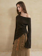 someonesometimes Wool Blend Lined Vintage Straight Mid Hidden Zip Casual Women Maxi Skirts