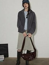 Lofi choose Soft Oversized Loose Fit Round Neck Women Blue Brown Long Sleeve T-Shirts