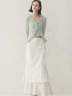 someone sometimes Soft Modal Tencel Minimal Office Double Fishtail Low Waist Women Maxi Skirts