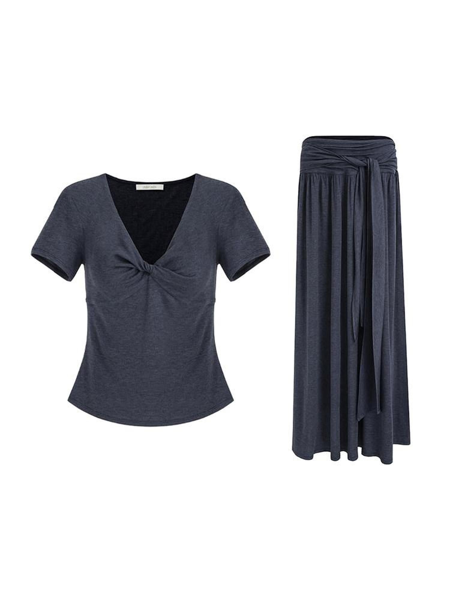 unspoken Lyocell Blend V-neck Slim Fit Minimal Workwear Women Solid Color Maxi Dresses