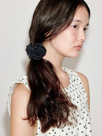 fano Blue Stripe French Style For Women Cute Printed Scrunchie Hair Accessories