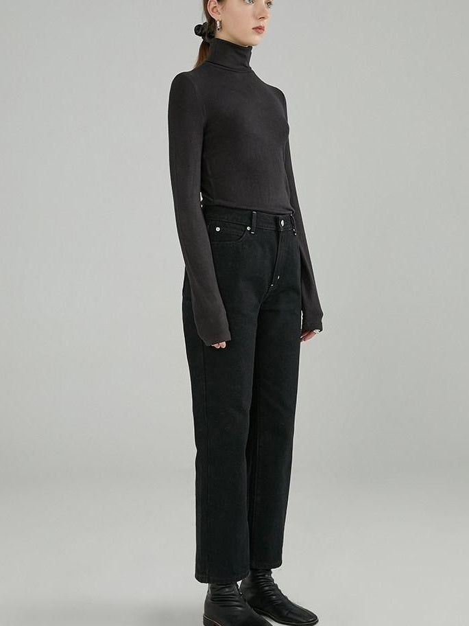 fano Commuter Turtleneck Slim Fit Women Acrylic Knit Solid Sweaters
