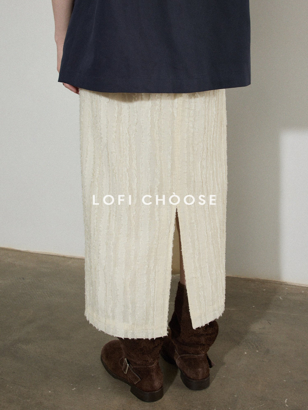 Lofi choose Breathable Lyocell Blend Pleated Loose Commuter Elastic Waist Maxi Skirts