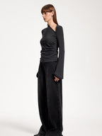 someone sometimes Elegant Office Pullover Regular Women Solid Cream Charcoal Knitwear Sweaters