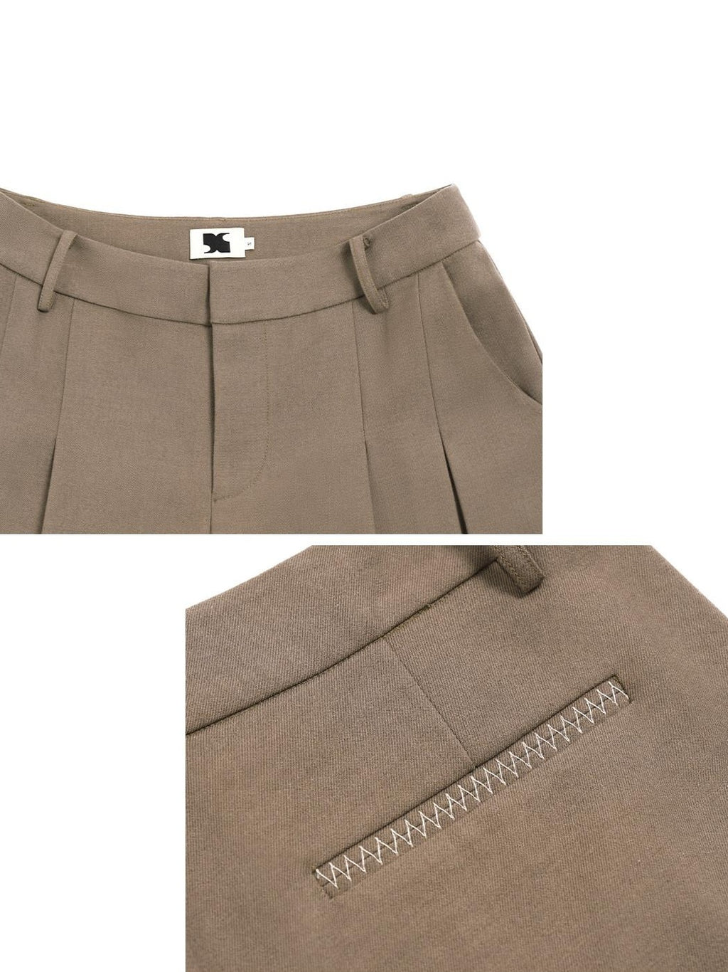 someone sometimes Stretch Pleated Casual Natural Waist Women Olive Green Zip Fly Wide Leg Pants