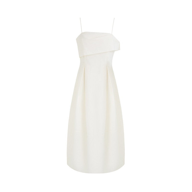 unspoken_Soft_Cotton_High_Waist_A_Line_Irregular_Hem_Minimalist_Workwear_Maxi_Dresses_MISSTT