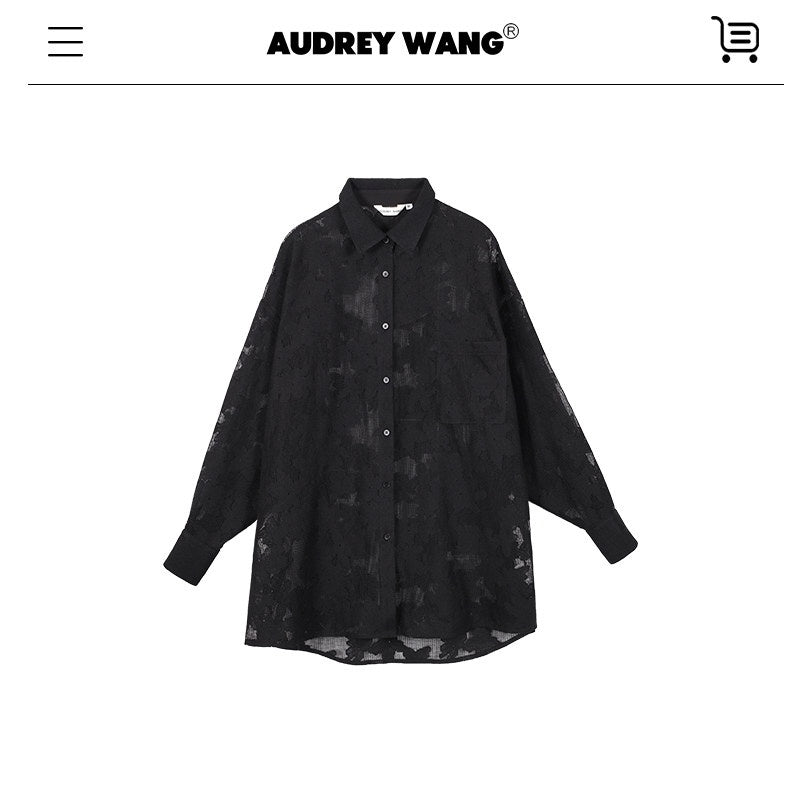 audreyyang_Lightweight_Shape_Retention_Lace_Polo_Loose_Fit_Women_Cotton_Top_&_Pants_Sets_MISSTT