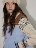 Lofi choose 90% White Duck Down Thick Patchwork Colorblock Commuter Women Puffer Vests