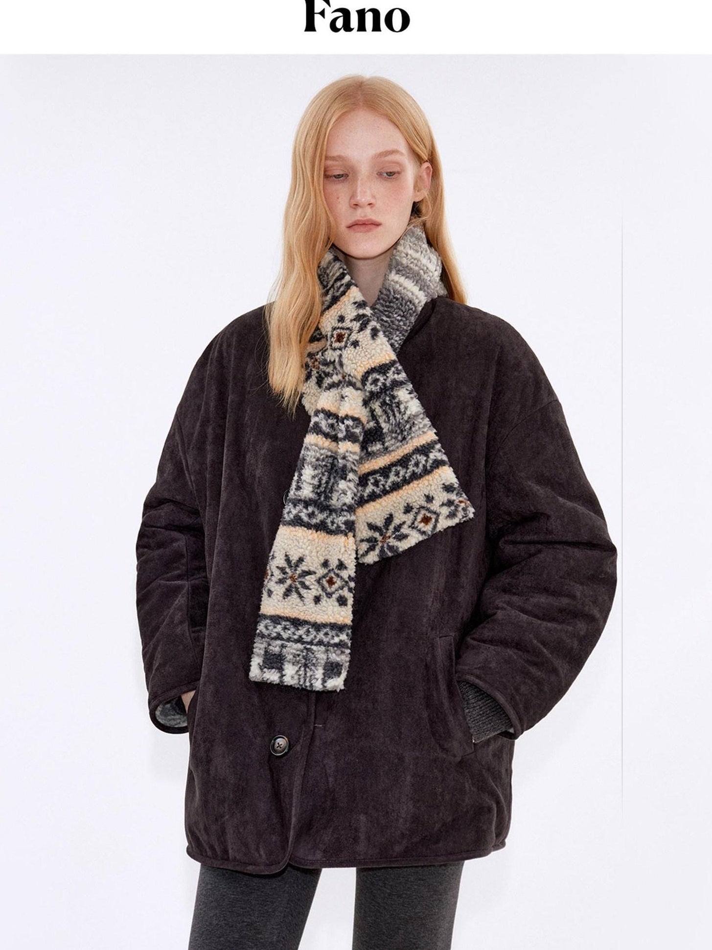 fano Warm Reversible Printed Casual Lapel Regular Fit Young Women Puffer Jackets