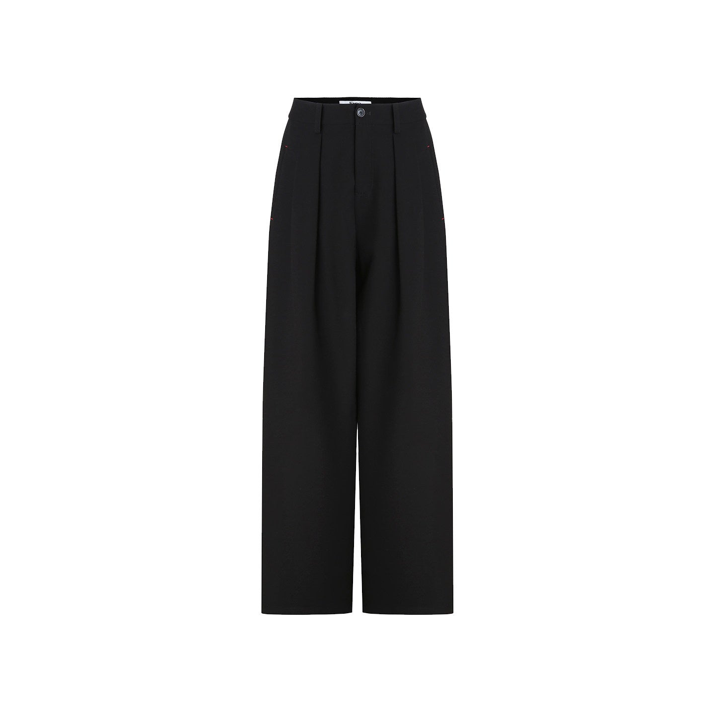 fano_Elegant_Office_Mid_Rise_Straight_Silhouette_For_Women_Black_Wide_Leg_Pants_MISSTT