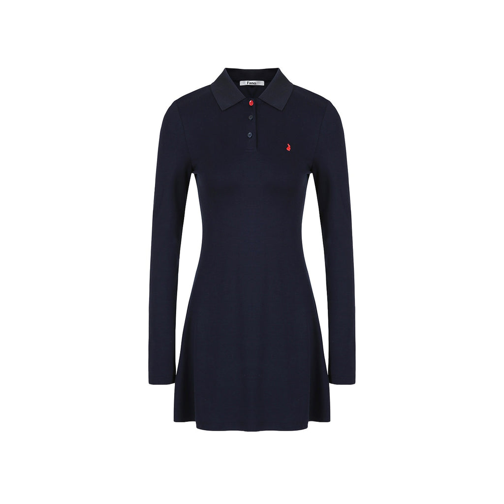 fano_Soft_Embroidered_Tencel_Vintage_Aline_Slim_Long_Sleeve_Navy_Midi_Dresses_MISSTT