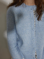 Lofi choose Soft Wool Blend Cozy Knit Button Front Relaxed Fit Office Women Cardigans